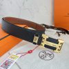 Hermes Hermes waist beltHanging buckle, classic pure steel material buckle head, double-side o34jx63h