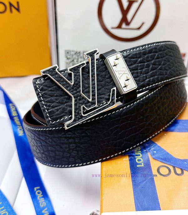 Belt LV Louis Vuitton's top tier replicaThe belt is made of 100% imported original cowhide, lt5wdu62 - Image 4