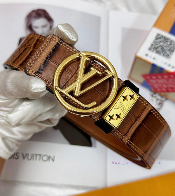 Belt LV Louis Vuitton's top tier replicaThe waistband is made of 100% imported original cowh ldj528tk - Image 4