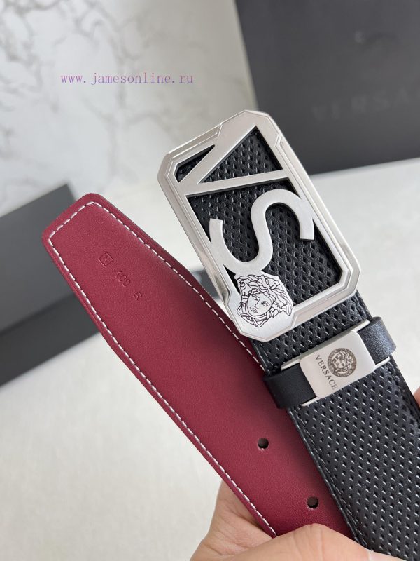 Versace. Versace Belt and BeltsHanging buckle, classic human head made of pure steel materia tkfduq8i - Image 7