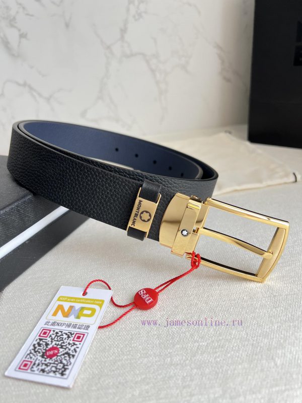 Montblanc Montblanc ️ Belt and beltNeedle buckle, new original classic boutique needle buckl c4h3pdr1