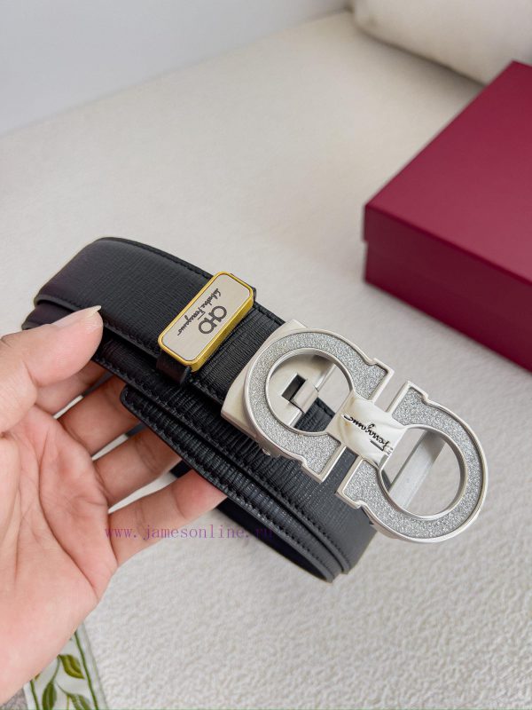 Ferrgamo.. Ferragamo Belt ️ Automatic BeltAutomatic buckle, pure steel material automatic bu hu27clz5 - Image 5