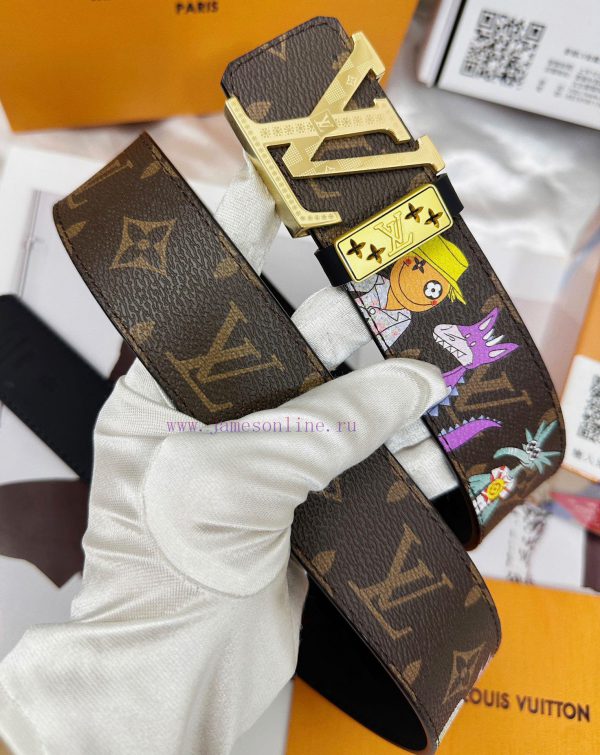 Belt LV Louis Vuitton Top Remakes-The waistband is made of 100% imported top layer cowhide, fqq1whhy - Image 4