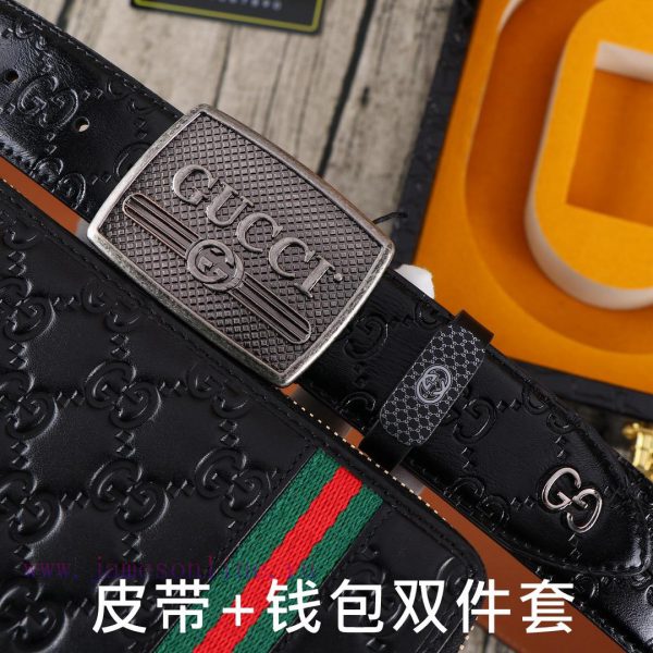 Gucci. Gucci two-piece setWooden box, belt+wallet, two-piece setGrade: Italian imported 100% t5zgo0xi - Image 4