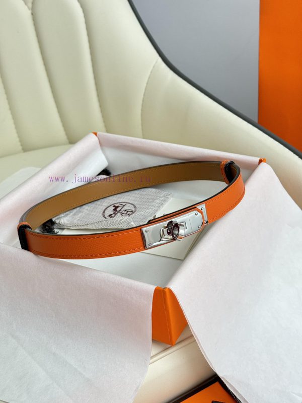 Hermes Women's BeltFull set of 1.8mm women's Kelly original imported leather K gold/platinum q1xcc1wt