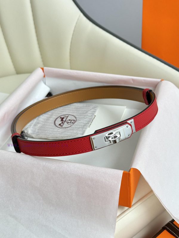 Hermes Women's BeltFull set of 1.8mm women's Kelly original imported leather K gold/platinum tiwubpfq