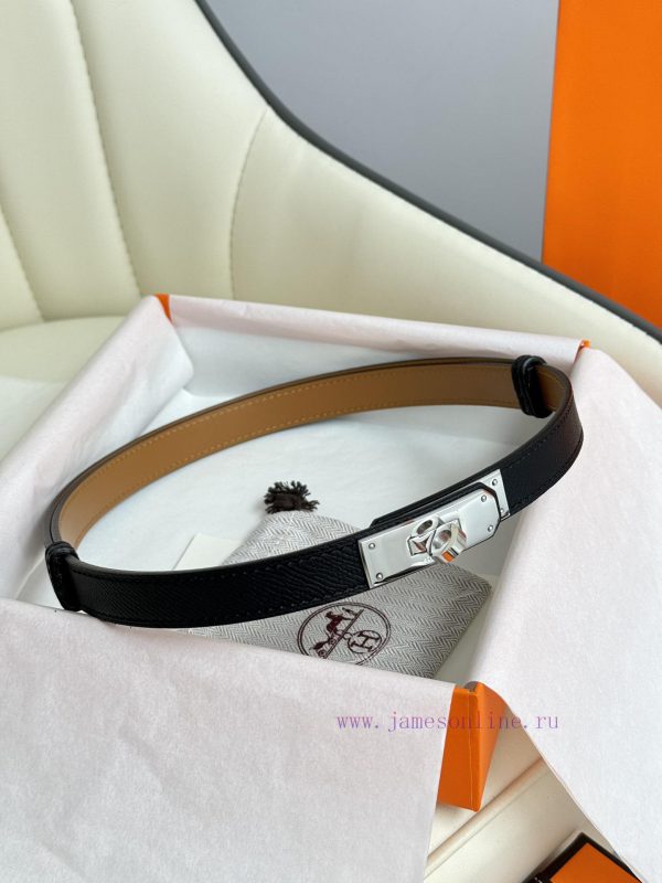 Hermes Women's BeltFull set of 1.8mm women's Kelly original imported leather K gold/platinum 1dx404ff