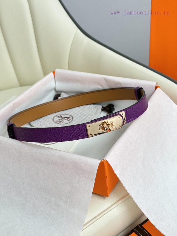 Hermes Women's BeltFull set of 1.8mm women's Kelly original imported leather K gold/platinum 7obj9qf8