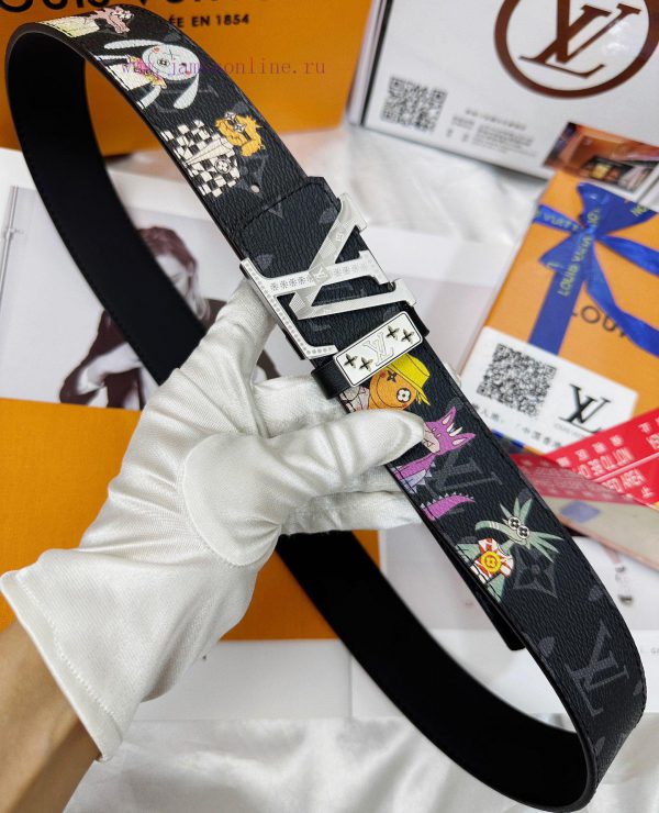 Belt LV Louis Vuitton Top Remakes-The waistband is made of 100% imported top layer cowhide, ybo3a6x0 - Image 8