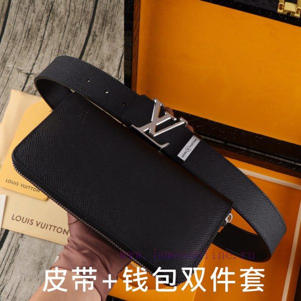LV. Yiluweideng two-piece setWooden box, belt+wallet, two-piece setGrade: Imported 100% top bsog5h4p