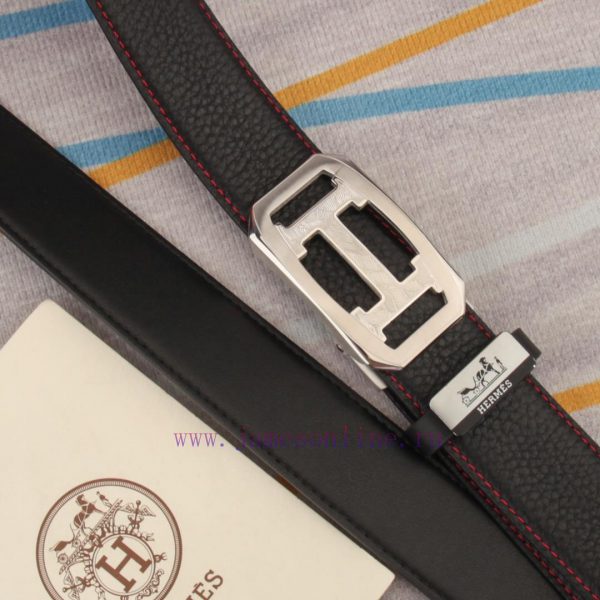 Belt and belt, automatic leather belt from Herm è sMen's belt material: 100% head layer cowh 8r0bqtjz - Image 5