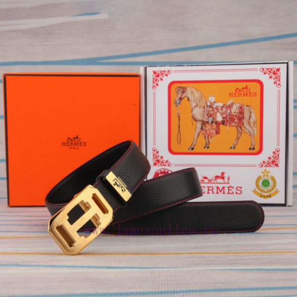 Belt and belt, automatic leather belt from Herm è sMen's belt material: 100% head layer cowh nhq8yxrb - Image 3