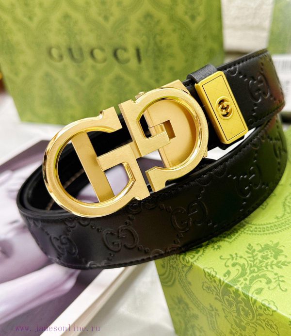 Belt Gucci Gucci automatic buckle-Belt replica Gucci The automatic belt series is made of 10 hqq0iie2 - Image 4
