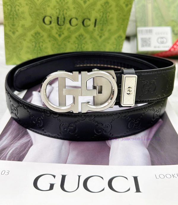 Belt Gucci Gucci automatic buckle-Belt replica Gucci The automatic belt series is made of 10 hqq0iie2 - Image 5