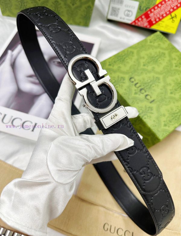 Belt Gucci Gucci automatic buckle-Belt replica Gucci The automatic belt series is made of 10 hqq0iie2 - Image 7