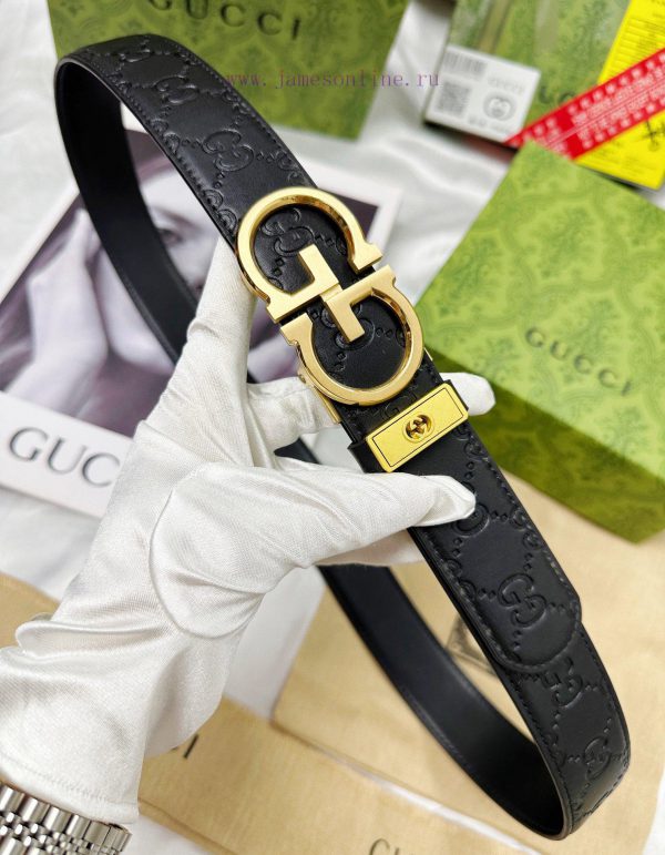 Belt Gucci Gucci automatic buckle-Belt replica Gucci The automatic belt series is made of 10 hqq0iie2 - Image 8