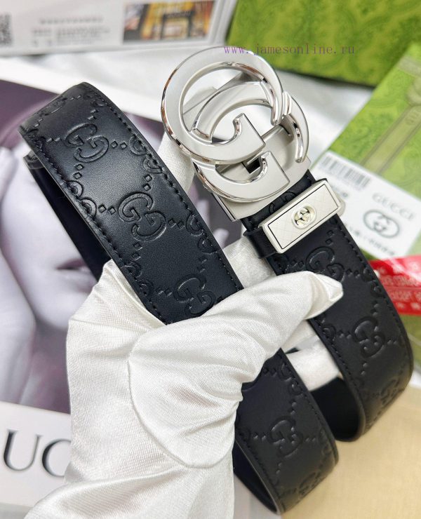 Belt Gucci Gucci automatic buckle-Belt replica Gucci The automatic belt series is made of 10 eebsxlyx - Image 5