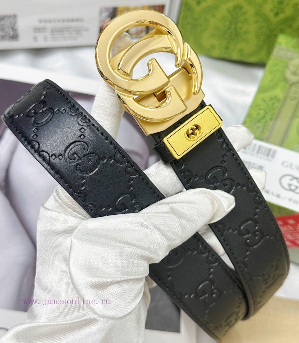 Belt Gucci Gucci automatic buckle-Belt replica Gucci The automatic belt series is made of 10 eebsxlyx - Image 6