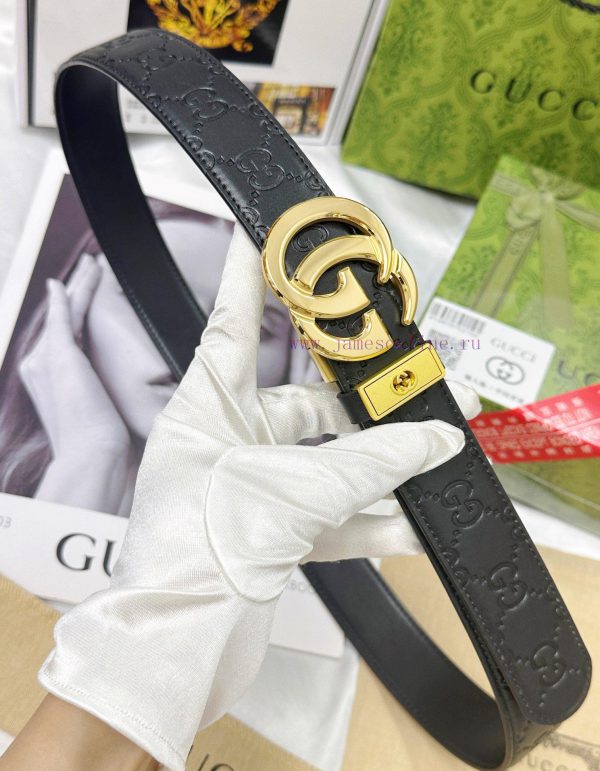 Belt Gucci Gucci automatic buckle-Belt replica Gucci The automatic belt series is made of 10 eebsxlyx - Image 8