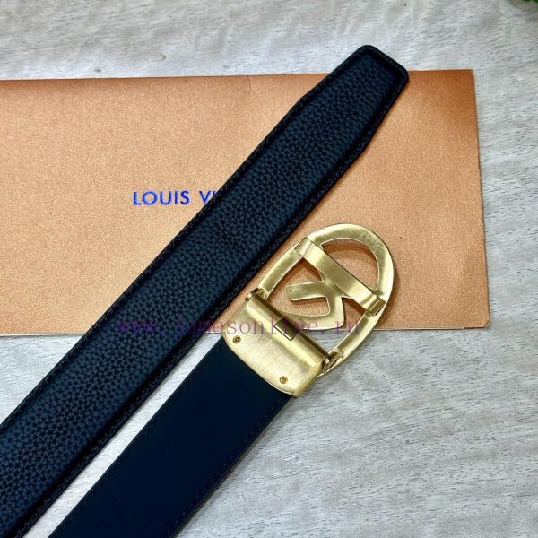 [Automatic belt buckle] LV width 3.5mm double-sided imported top layer cowhide production wi 1l96d8o6 - Image 8