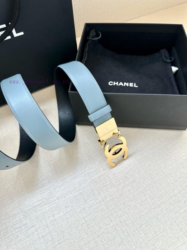 Width 3.0cm CHANEL Rotating Double C Calfskin and Silver Gun Gold Metal Belt Multi Color Wom rwq30h9f - Image 8