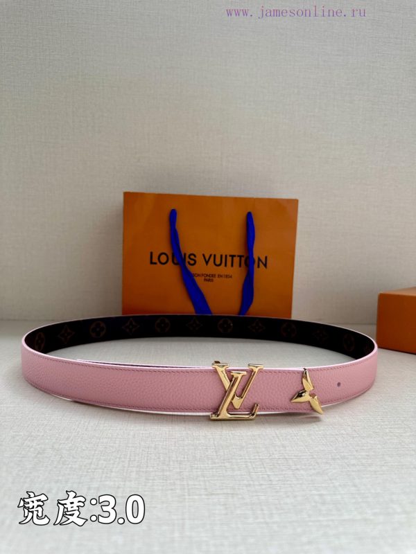 This 3.4-wide LV Initiales double-sided belt is made of brand new lychee leather, with a ric 8h0lzx3q