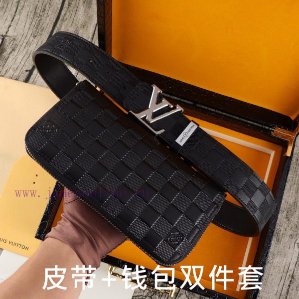 LV. Yilu Weideng Double Piece SetWooden box, belt+wallet, two-piece setGrade: Imported 100% zpze8qaa - Image 6