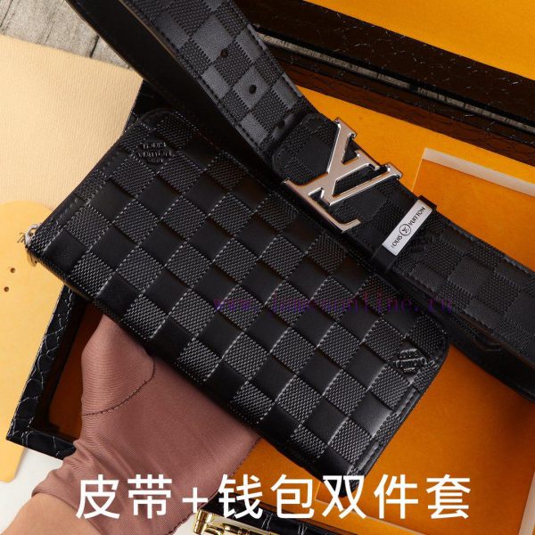 LV. Yilu Weideng Double Piece SetWooden box, belt+wallet, two-piece setGrade: Imported 100% zpze8qaa - Image 8