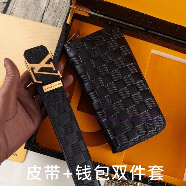 LV. Yilu Weideng Double Piece SetWooden box, belt+wallet, two-piece setGrade: Imported 100% kpk6disz