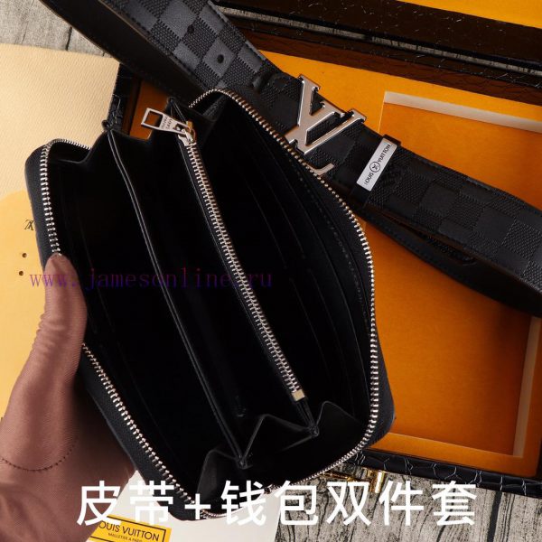 LV. Yilu Weideng Double Piece SetWooden box, belt+wallet, two-piece setGrade: Imported 100% zpze8qaa - Image 9