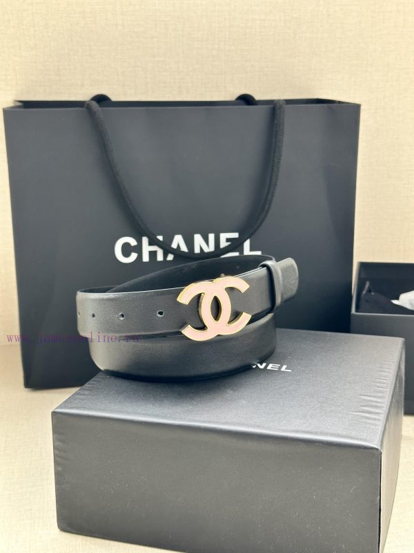 Width 3.0cm Chanel imported soft calf leather with clear grain, accessories gold silver/meta ggc7fgda - Image 10