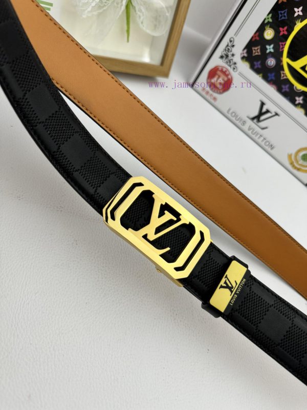 LV... Louis Vuitton automatic beltMaterial: Leather Belt with 100% Head Layer. The leather b rlfla9k0 - Image 7