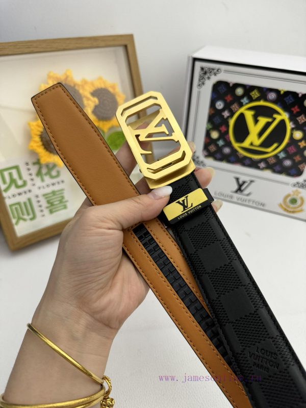 LV... Louis Vuitton automatic beltMaterial: Leather Belt with 100% Head Layer. The leather b rlfla9k0 - Image 9