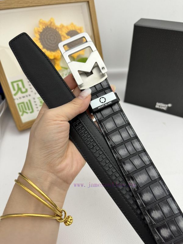 Montblanc Automatic BeltMaterial: Leather Belt with 100% Head Layer. The leather belt is gua hvajty98 - Image 9