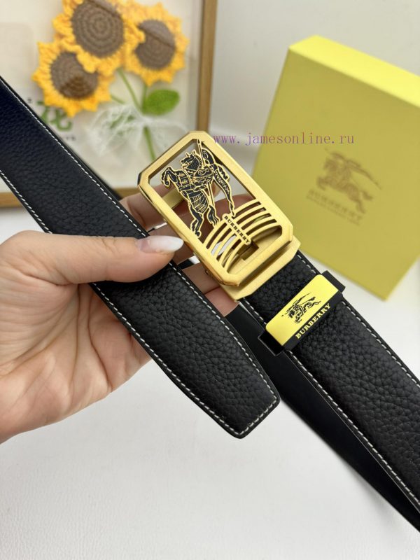 Burberry automatic beltMaterial: Leather Belt with 100% Head Layer. The leather belt is guar ape3poyl - Image 4