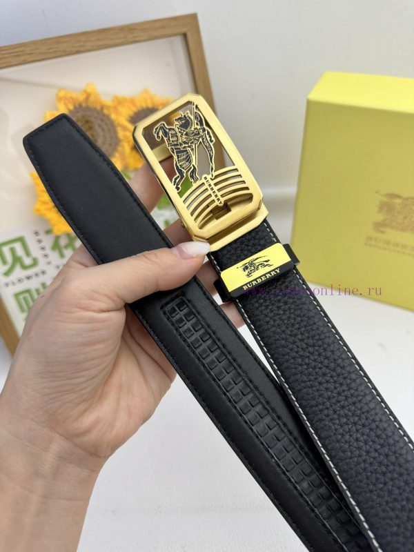Burberry automatic beltMaterial: Leather Belt with 100% Head Layer. The leather belt is guar ape3poyl - Image 9