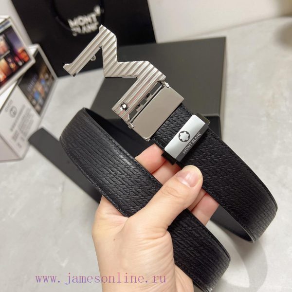 MontblancMaterial: Leather Belt with 100% Head Layer. The leather belt is guaranteed to be g le3wrsua - Image 3