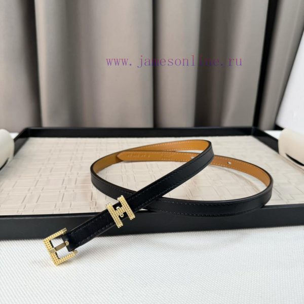 Calfskin waist belt, paired with palladium plated buckle, finely polished and diamond sparkl gaks93nd - Image 6