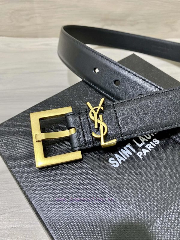YSL Saint Laurent 30mm strap is made of double-sided cowhide, the same model, new model spec 72unay3f - Image 3