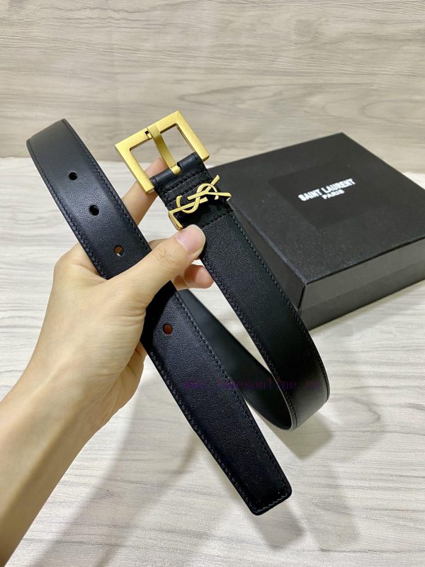 YSL Saint Laurent 30mm strap is made of double-sided cowhide, the same model, new model spec 72unay3f - Image 4