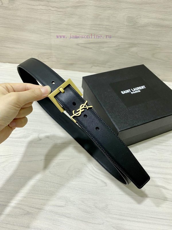 YSL Saint Laurent 30mm strap is made of double-sided cowhide, the same model, new model spec 72unay3f - Image 6