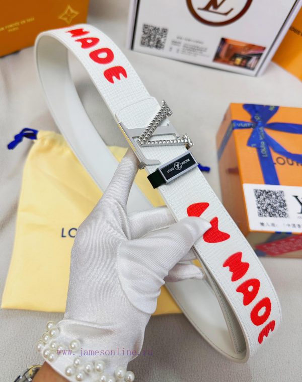 Belt LV Louis ReproductionThe waistband is made of 100% head layer cowhide, ensuring a genui 1opgba8d - Image 3
