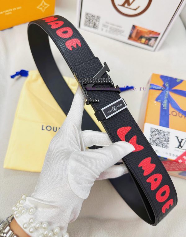 Belt LV Louis ReproductionThe waistband is made of 100% head layer cowhide, ensuring a genui 1opgba8d - Image 4