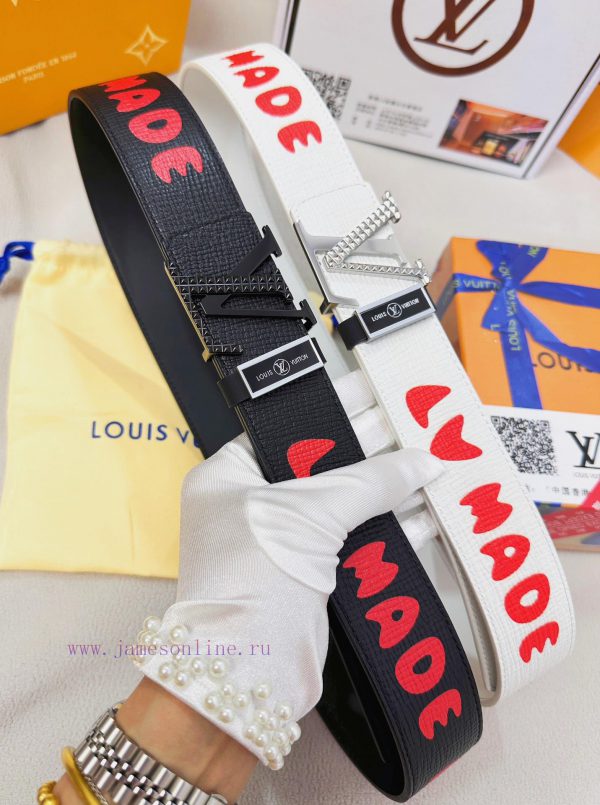 Belt LV Louis ReproductionThe waistband is made of 100% head layer cowhide, ensuring a genui 1opgba8d - Image 9
