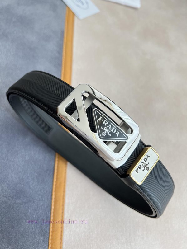 Prada PRADA Belt Automatic BeltAutomatic belt, classic acrylic pure steel material automatic cmmk1r4x - Image 3