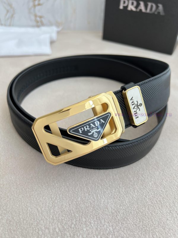 Prada PRADA Belt Automatic BeltAutomatic belt, classic acrylic pure steel material automatic neaxr1tx