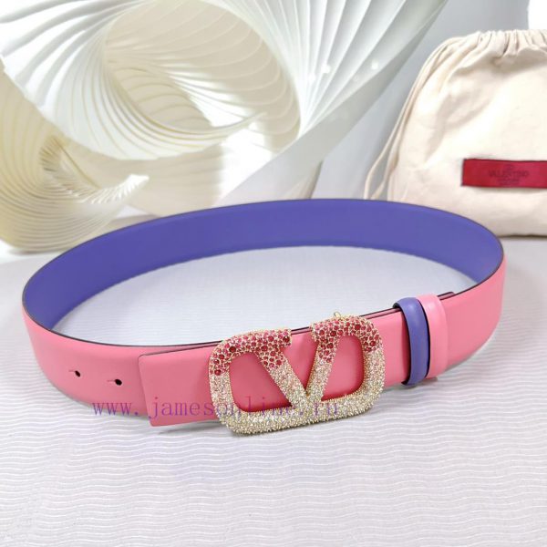 4.0cm Valentino new belt, double-sided top layer cowhide material, length 75.80.85.90.95.100 hjzcupv4