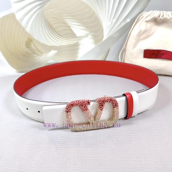 4.0cm Valentino new belt, double-sided top layer cowhide material, length 75.80.85.90.95.100 qauv4dmj