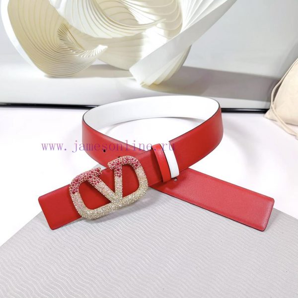 4.0cm Valentino new belt, double-sided top layer cowhide material, length 75.80.85.90.95.100 qauv4dmj - Image 5
