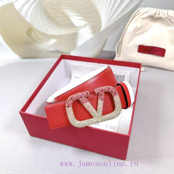 4.0cm Valentino new belt, double-sided top layer cowhide material, length 75.80.85.90.95.100 qauv4dmj - Image 6